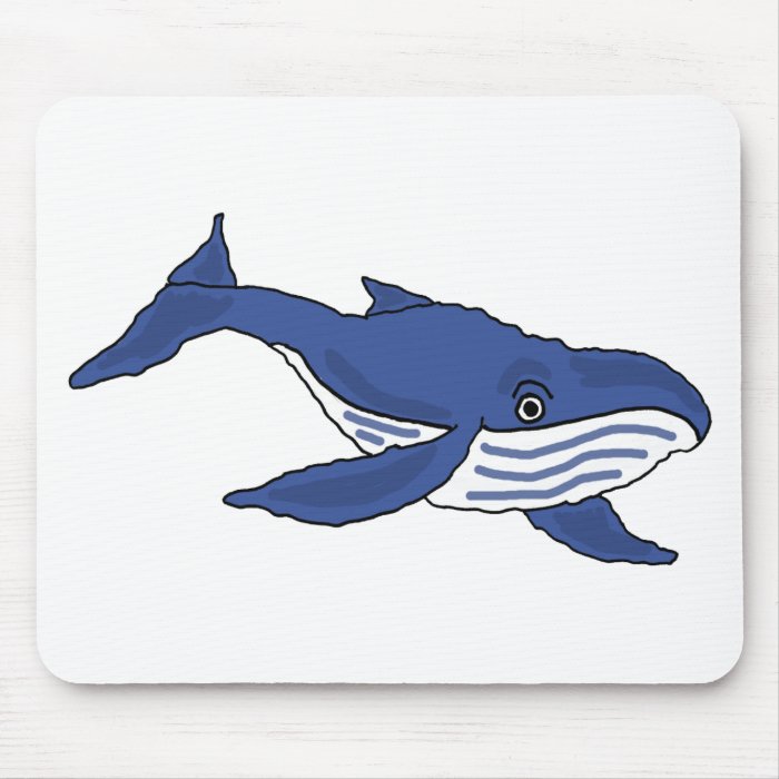 XX  Blue Whale Cartoon Mousepads