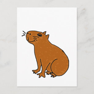 XX- Capybara Art Postcard