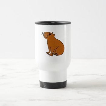 Xx- Capybara Art Travel Mug by patcallum at Zazzle
