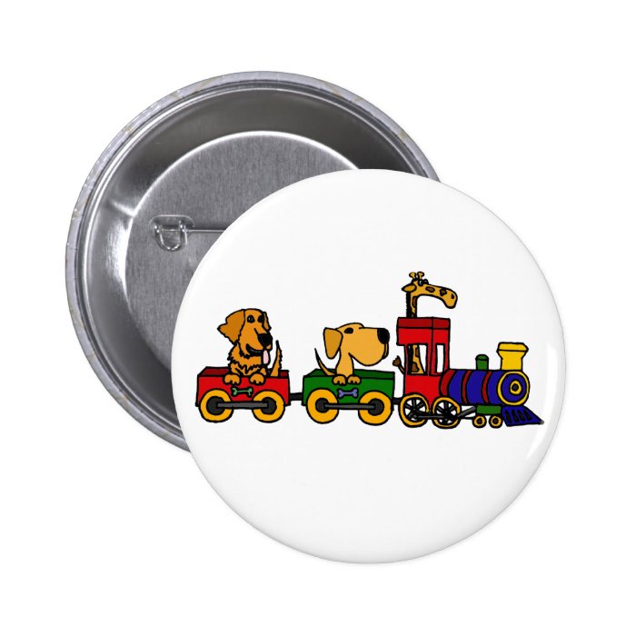 XX  Cartoon Train with Dogs and Giraffe Pins