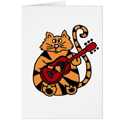 XX- Cat Playing Guitar Design Cards (Front)