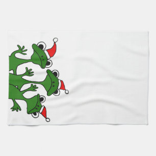 XX- Christmas Tree Frogs Cartoon Kitchen Towel