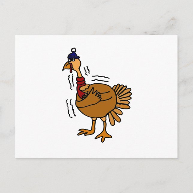 XX- Cold Turkey Cartoon Postcard (Front)