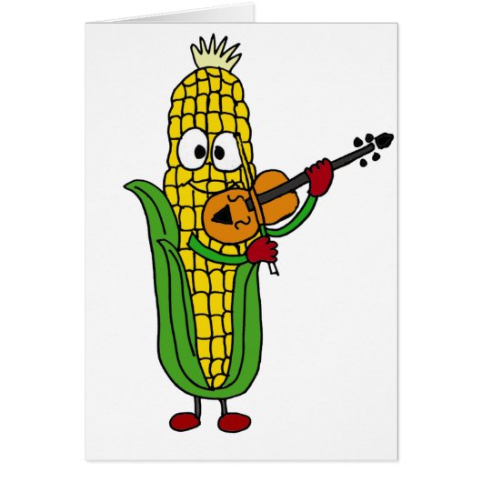 XX- Corn Playing Fiddle or Violin Cards (Front)