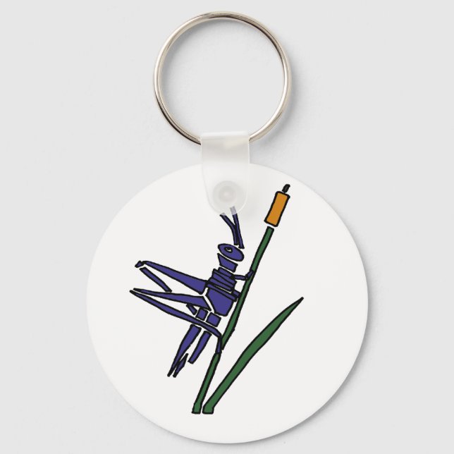 XX- Cricket Abstract Art Keychain (Front)