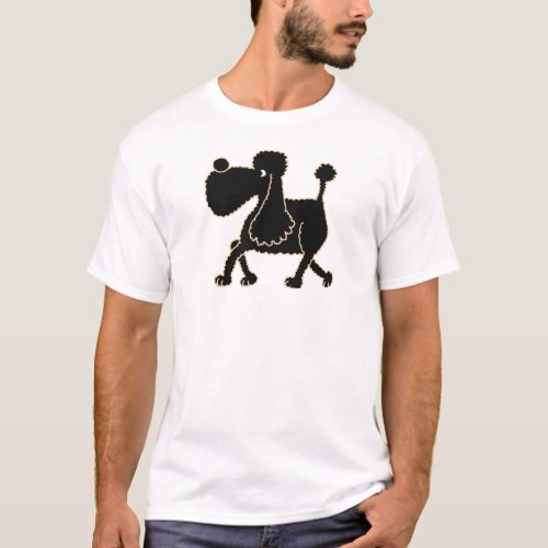XX_ Cute Black Poodle Design T_Shirt