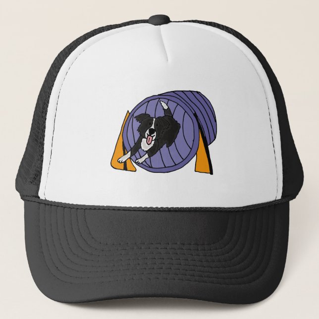 XX- Dog Agility Tunnel Cartoon Trucker Hat (Front)