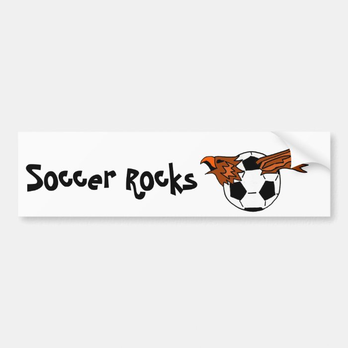 XX  Eagle Soraing Soccer Ball Cartoon Bumper Stickers