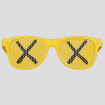XX Eyes - "Crossed Out Eyes" Sunglasses Yellow