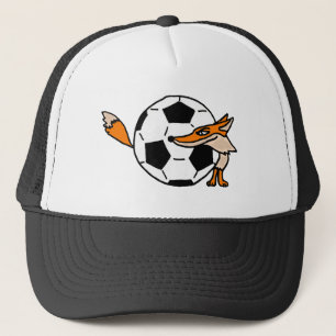 XX- Fox Behind a Soccer ball Art Trucker Hat