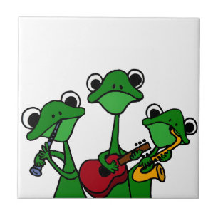 XX- Frogs Playing Music Cartoon Ceramic Tile