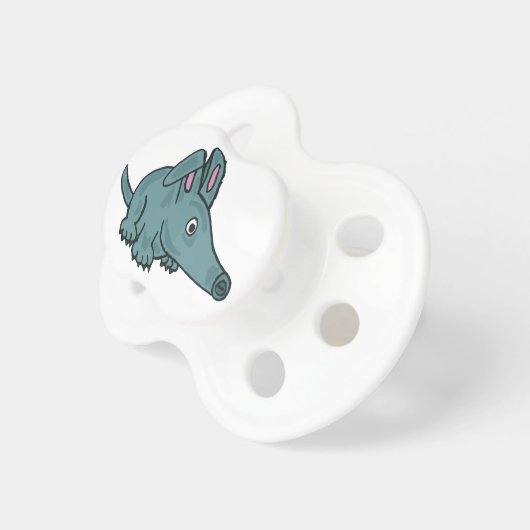 XX- Funny Aardvark Cartoon Pacifier (Front Right)