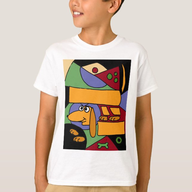 XX- Funny Abstract Art Dachshund T-Shirt (Front)
