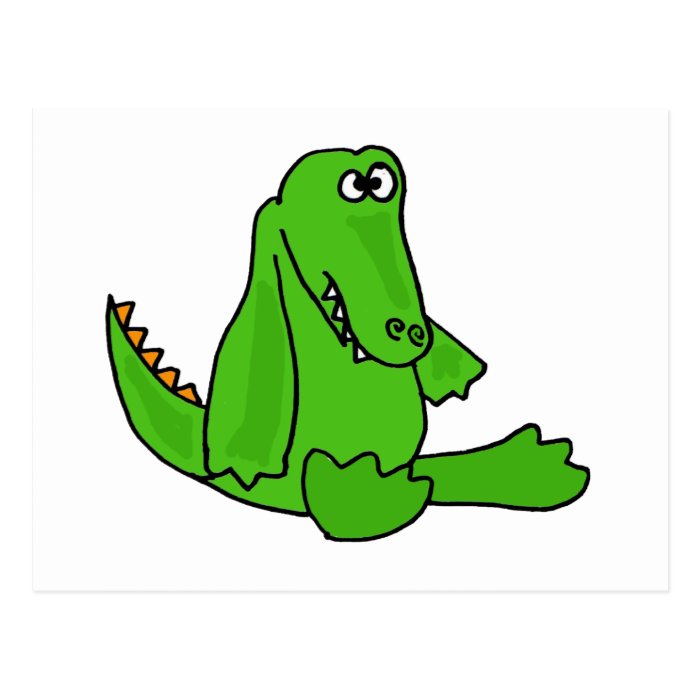 XX  Funny Baby Alligator Cartoon Postcards