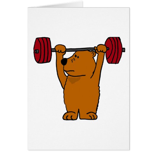 XX- Funny Brown Bear Weight Lifting (Front)