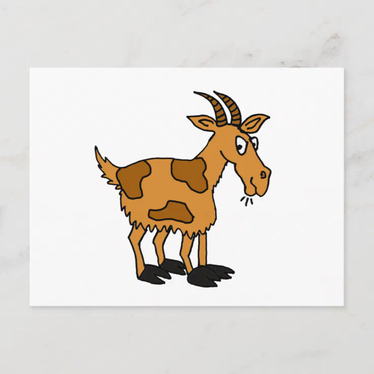 XX- Funny Cartoon Goat Postcard | Zazzle