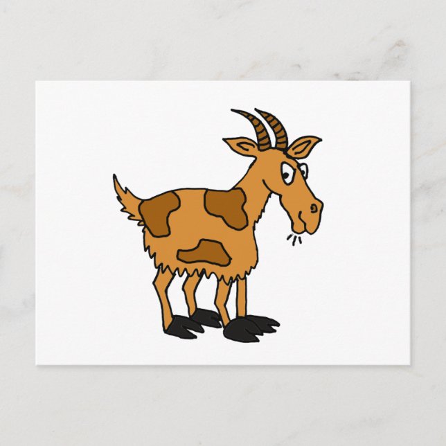 XX- Funny Cartoon Goat Postcard (Front)