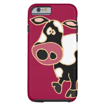 Xx- Funny Cow Cartoon Tough Iphone 6 Case by Petspower at Zazzle