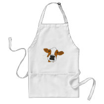 XX- Funny Cow Face Adult Apron