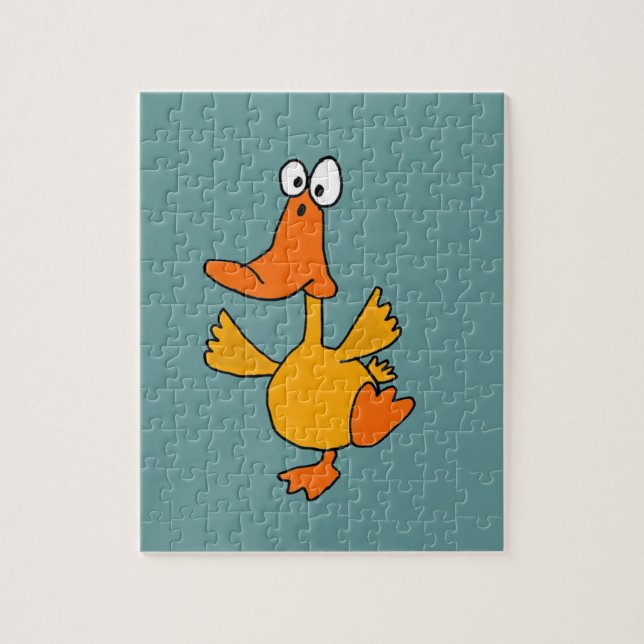 XX- Funny Dancing Duck Cartoon Jigsaw Puzzle (Vertical)