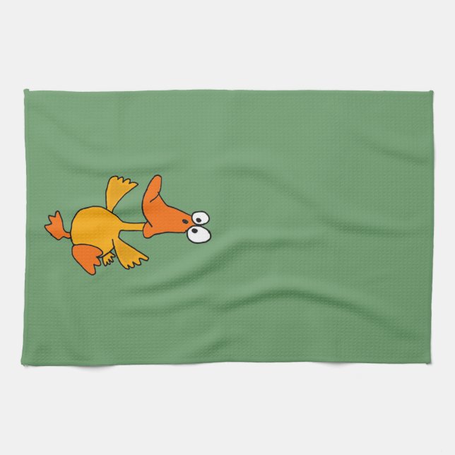 XX- Funny Dancing Duck Cartoon Towel (Horizontal)