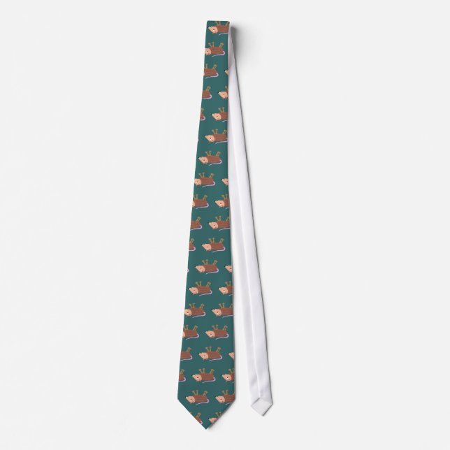 XX- Funny Dead Possum Roadkill Cartoon Tie (Front)