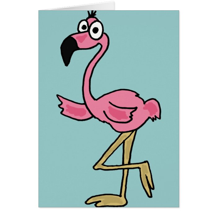 XX  Funny Flamingo Card