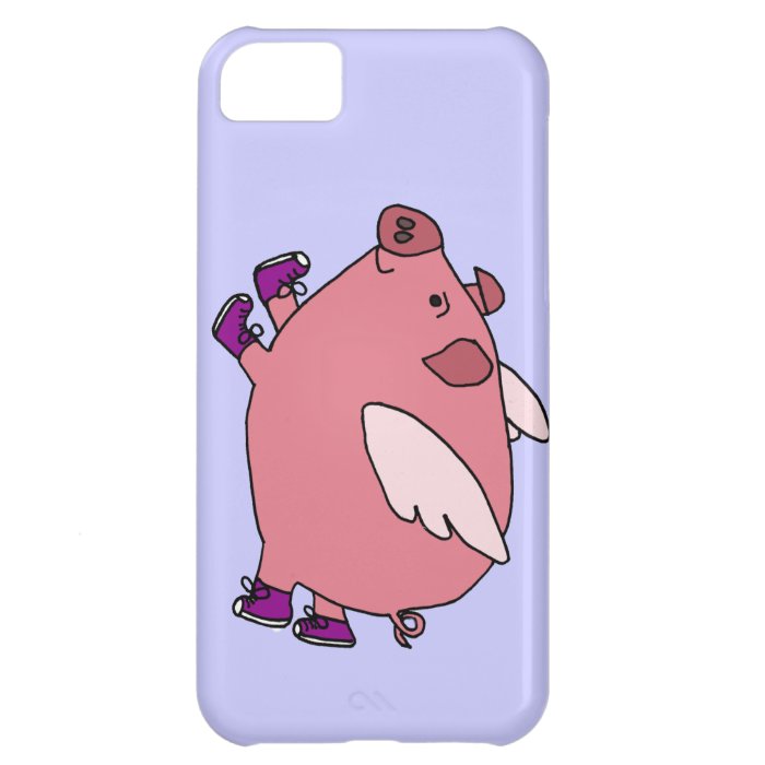 XX  Funny Flying Pig Cartoon Cover For iPhone 5C