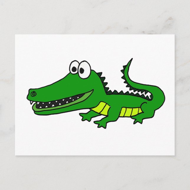 XX- Funny Funky Gator Postcard (Front)