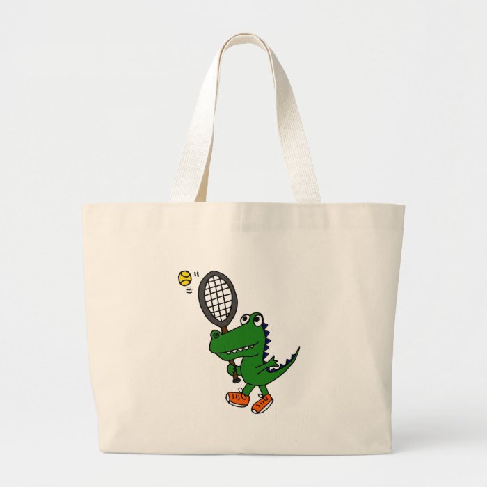 XX  Funny Gator Playing Tennis Canvas Bags