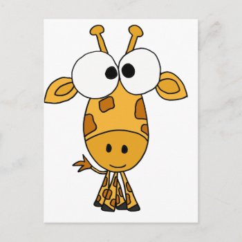 Xx- Funny Giraffe Cartoon Postcard by tickleyourfunnybone at Zazzle
