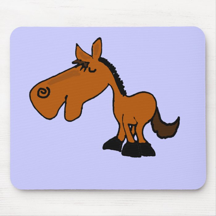 XX  Funny Horse Cartoon Mouse Pads