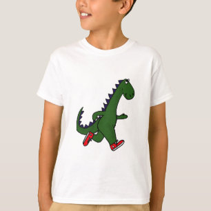 XX- Funny jogging dinosaur with Red Sneakers T-Shirt