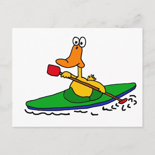 XX- Funny Kayaking Duck Postcard (Front)
