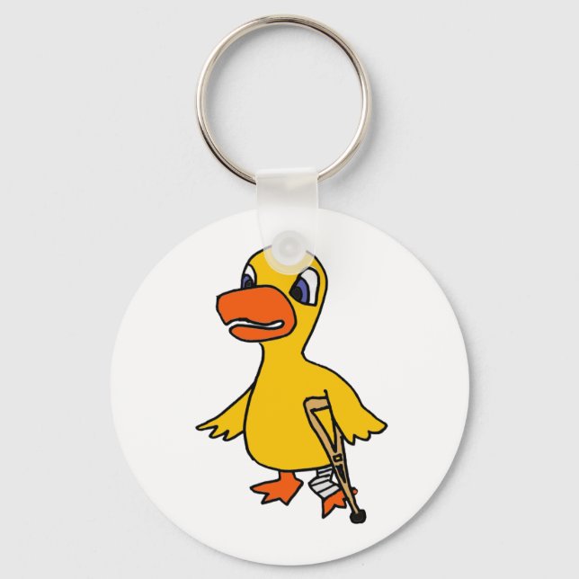 XX- Funny Lame Duck Cartoon Keychain (Front)
