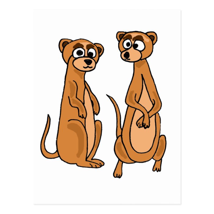 XX  Funny Meerkat Cartoon Postcards