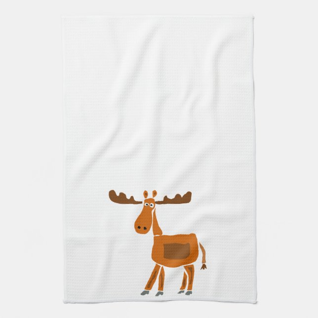 XX- Funny Moose Art Design Towel (Vertical)