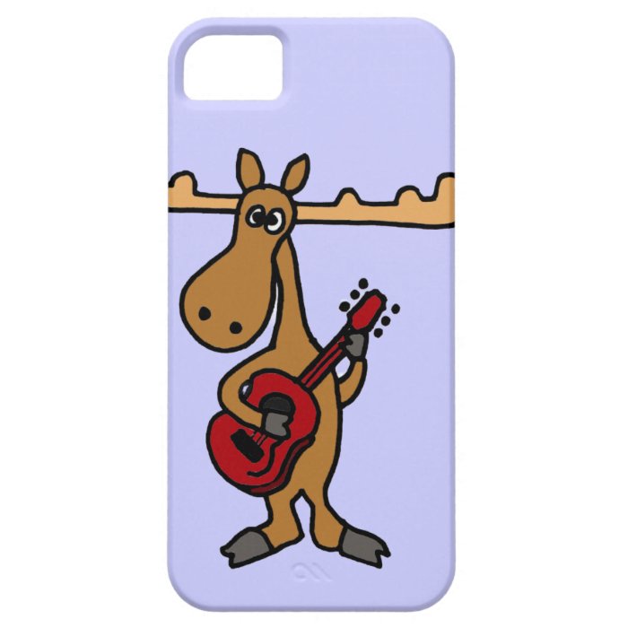 XX  Funny Moose Playing Guitar Cartoon iPhone 5 Covers