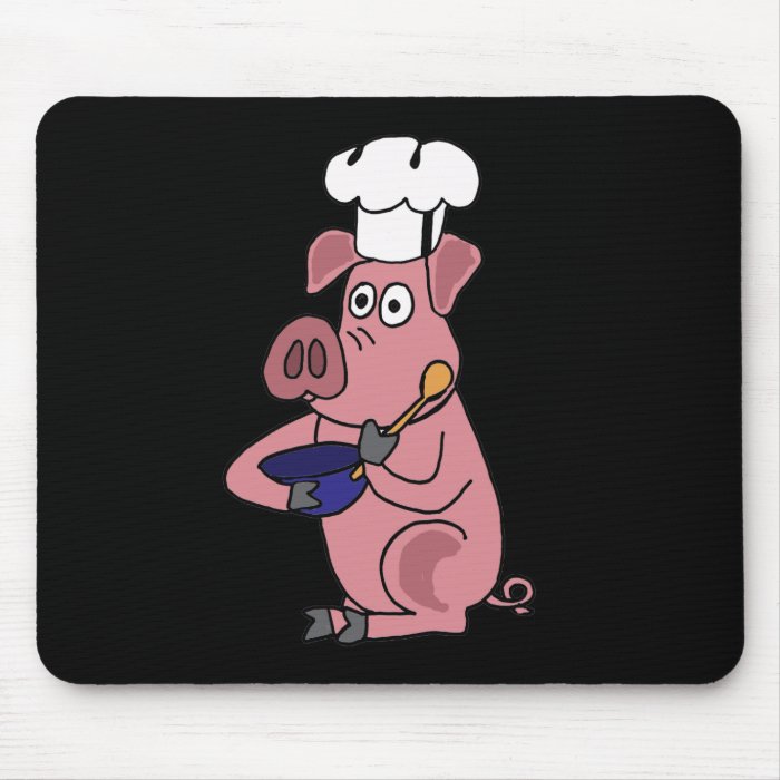 XX  Funny Pig Chef Cartoon Mouse Pad