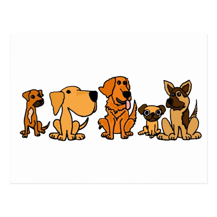 XX  Funny Rescue Dogs Group Cartoon Post Cards