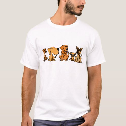 XX_ Funny Rescue Dogs Group Cartoon T_Shirt