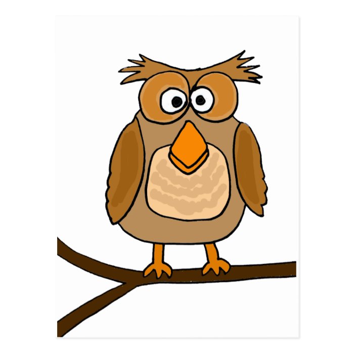 XX  Funny Silly Owl Cartoon Post Cards