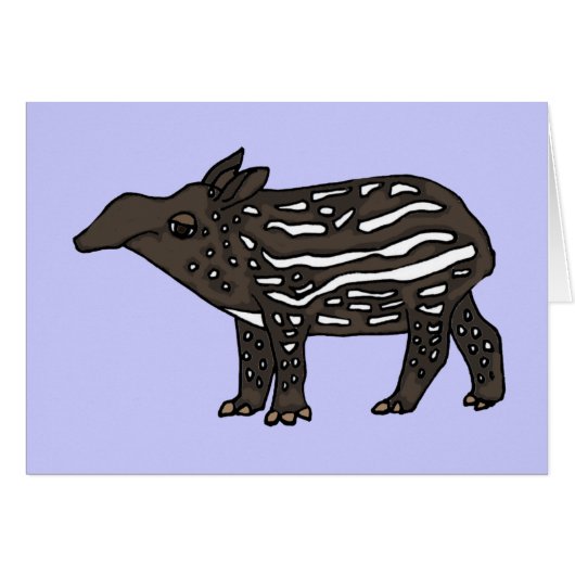 XX- Funny Tapir Cartoon Cards (Front Horizontal)