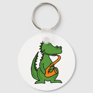 XX- Gator Playing Saxophone Keychain