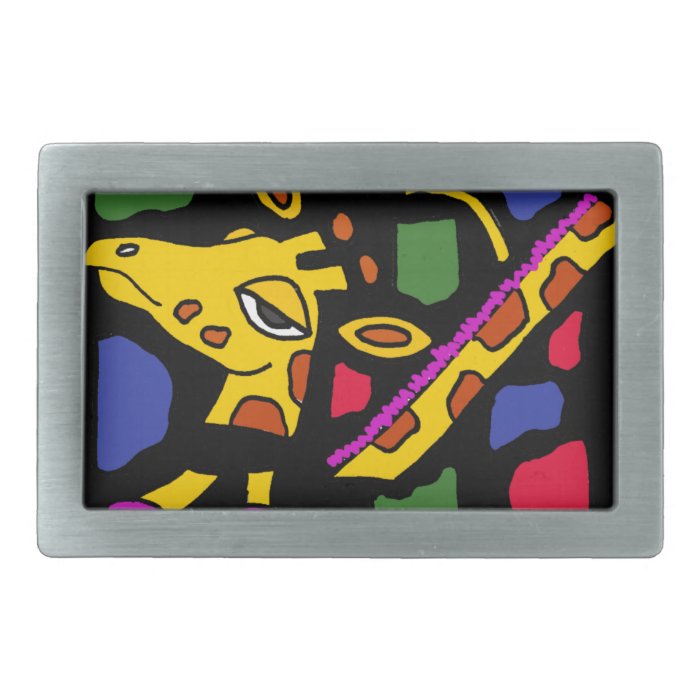 XX  Giraffe Abstract Art Belt Buckles