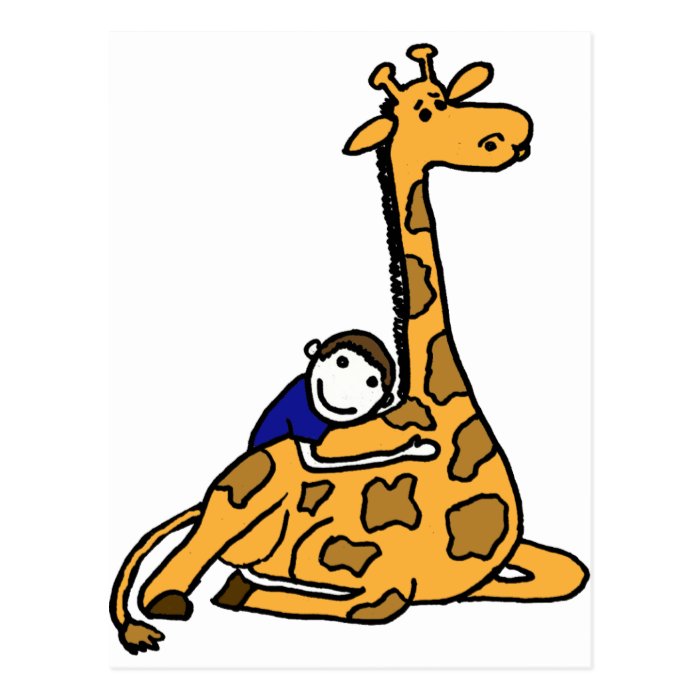 XX  Giraffe Hug Postcards