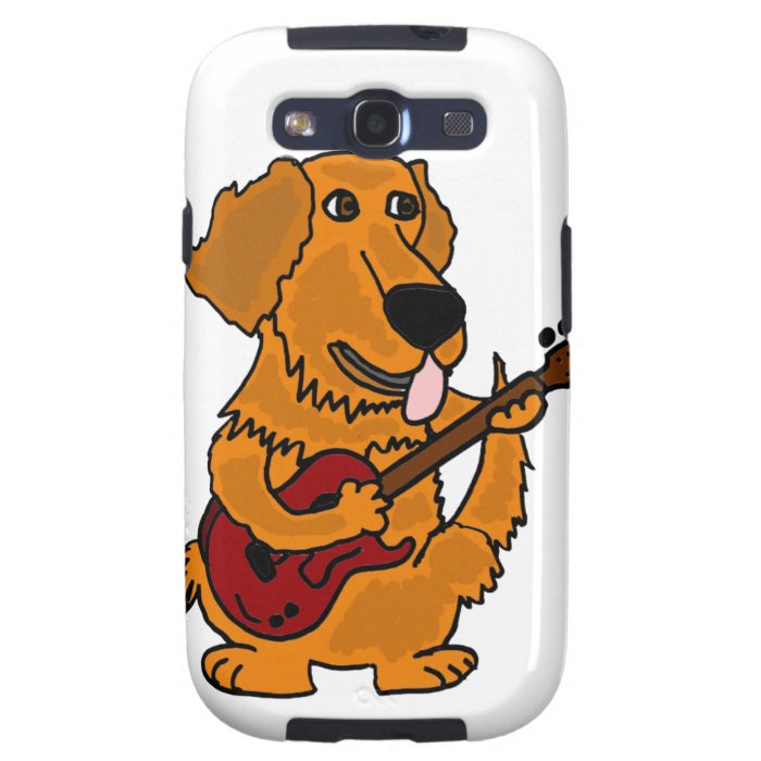 XX  Golden Retriever Dog Playing Guitar Samsung Galaxy S3 Case