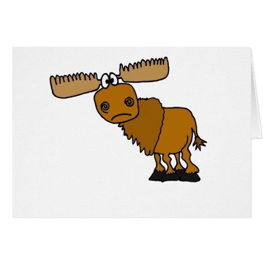 XX- Goofy Moose Design Greeting Card | Zazzle