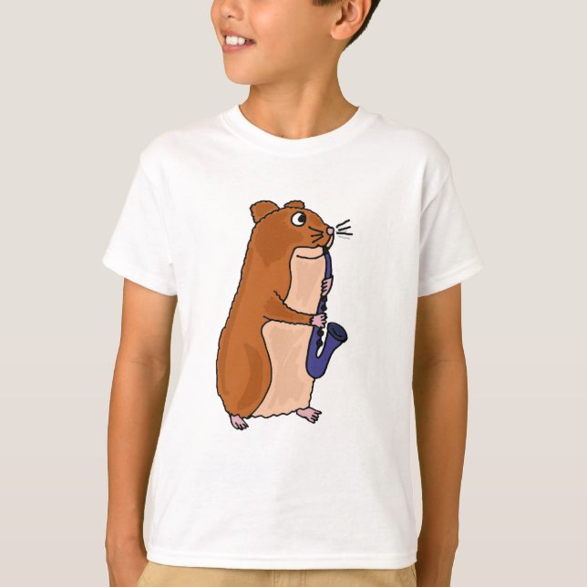 XX- Hamster Playing the Saxophone T-Shirt (Front)