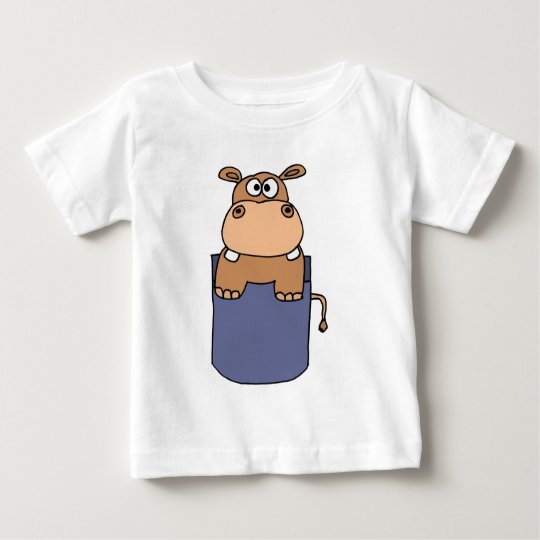 XX- Hippo in a Pocket Cartoon Baby T-Shirt